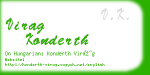 virag konderth business card